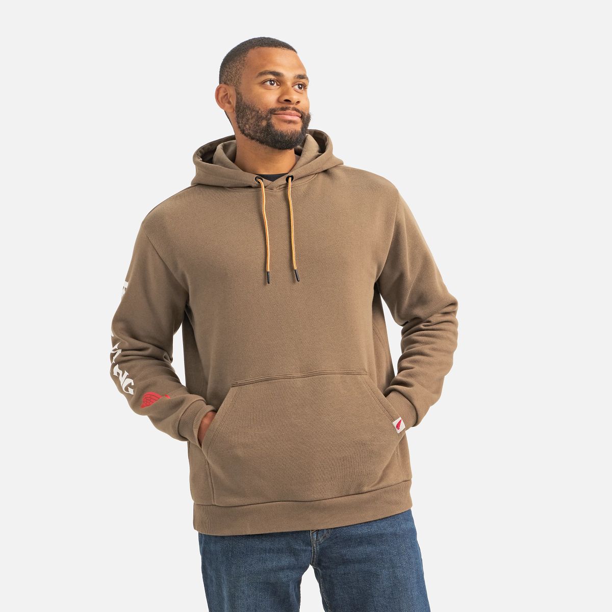 Sudadera con estampado en manga